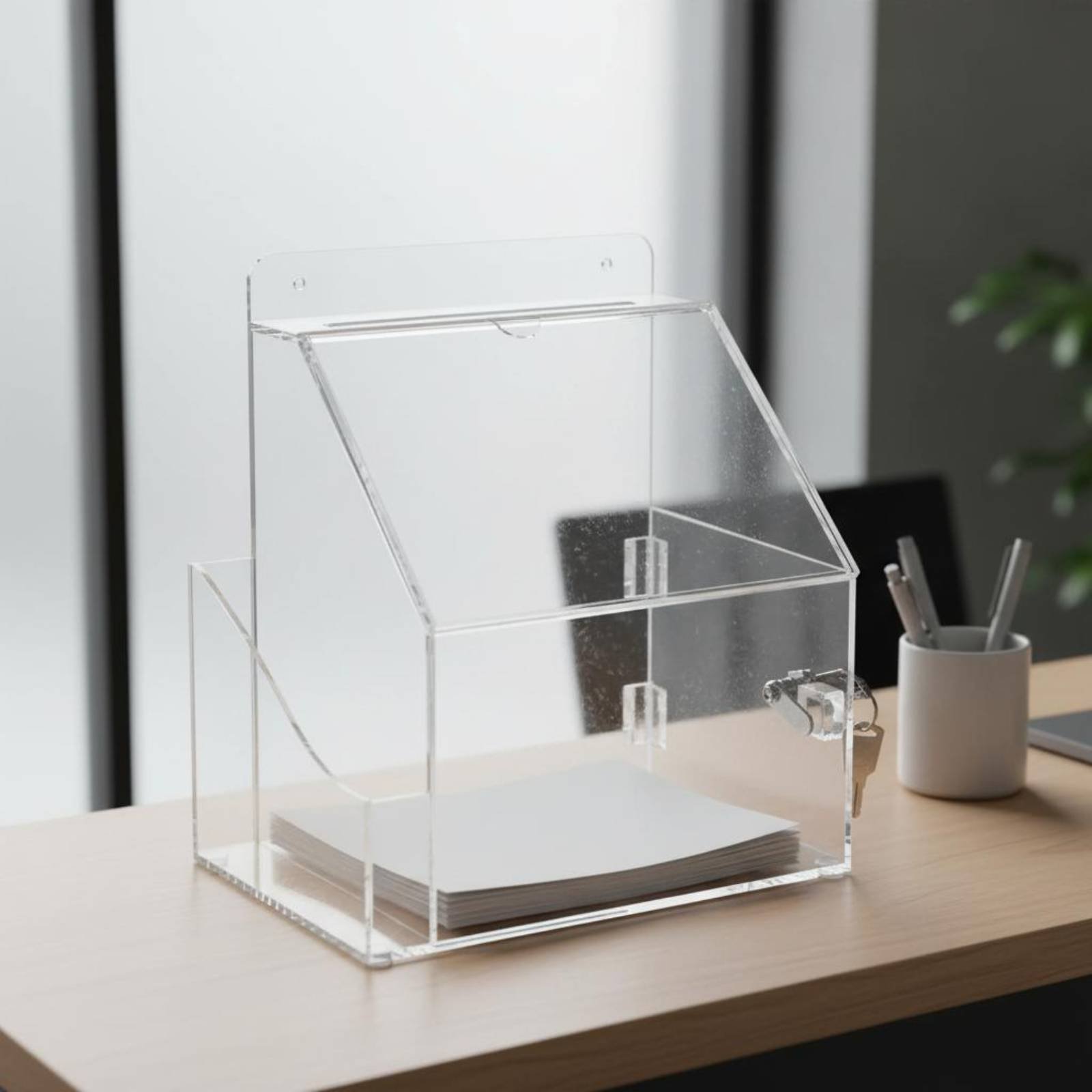 Acrylic Donation Charity Box W - Phone Accessories Company review and price