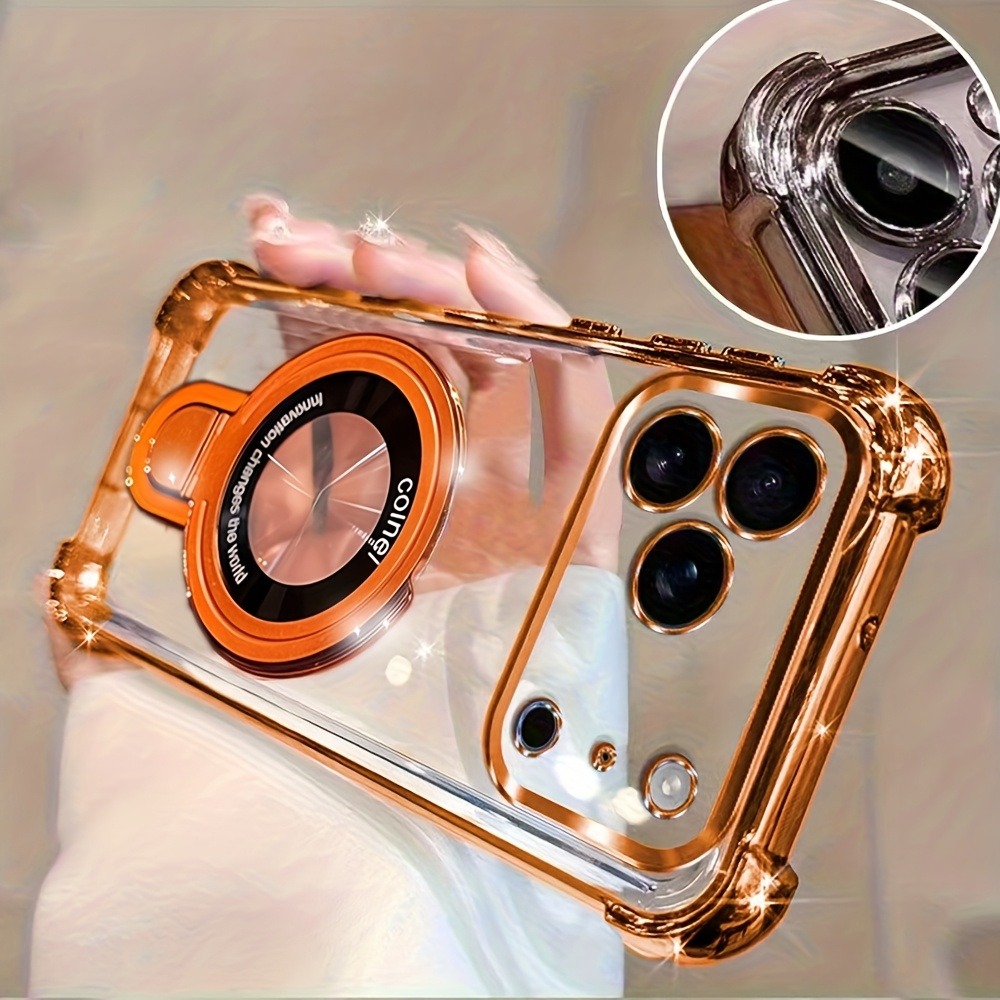 Luxury Clear  Plating Phone Ca - Phone Ring Holder review and price