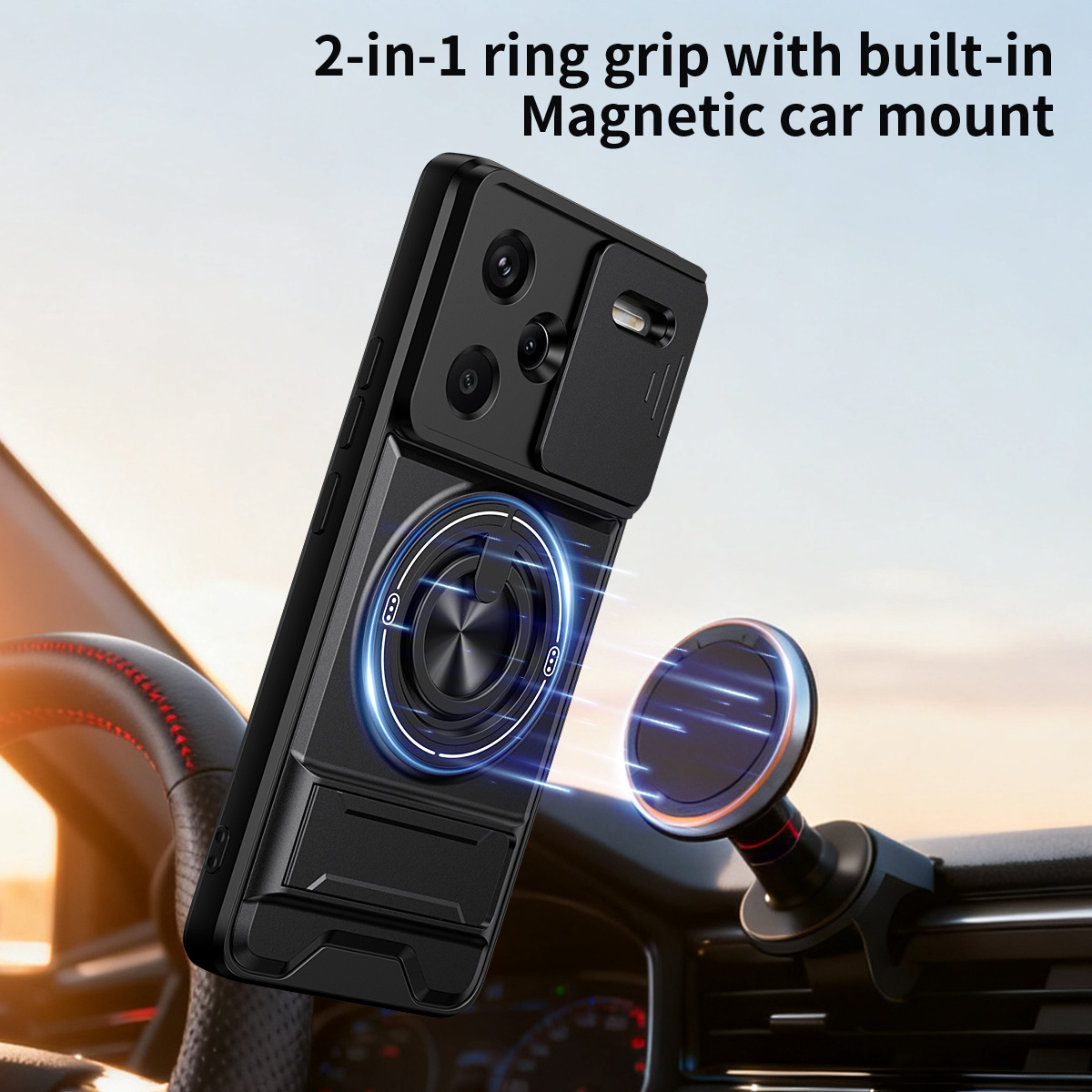 Lens Slide Camera Phone Case f - Phone Ring Holder review and price